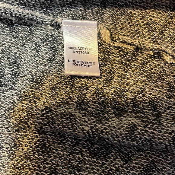 ANIMAL PRINT LADIES OPEN FRONT Lg SLEEVE SWEATER WIDE DRAPED COLLAR LAPELS SZ S - Picture 8 of 14